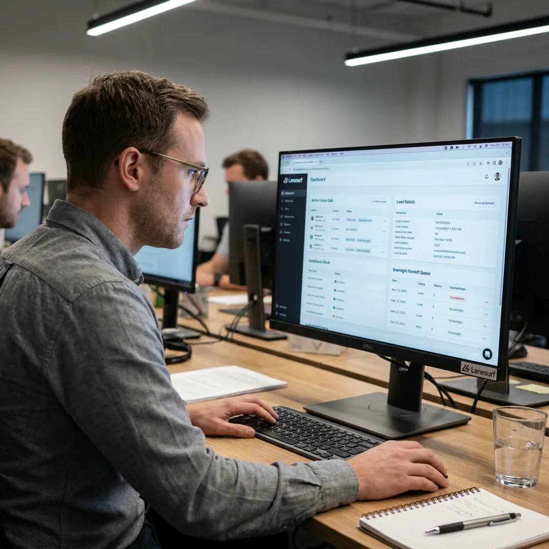 AI call center dashboard for freight brokers