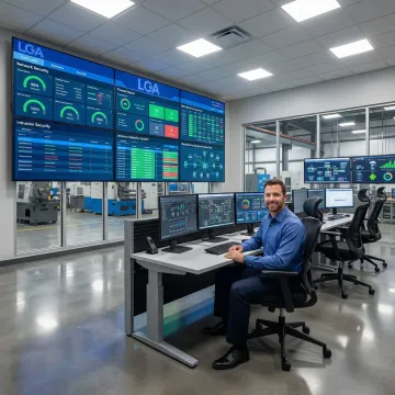 Secure industrial network infrastructure with cybersecurity monitoring for Alabama manufacturing facility