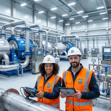 Energy sector infrastructure undergoing professional NDT inspection