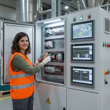 Manufacturing automation maintenance technician monitoring control systems