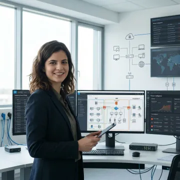 Industrial cybersecurity engineer implementing network protection for Alabama manufacturing plant