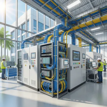 Industrial networking infrastructure in a modern Florida manufacturing facility