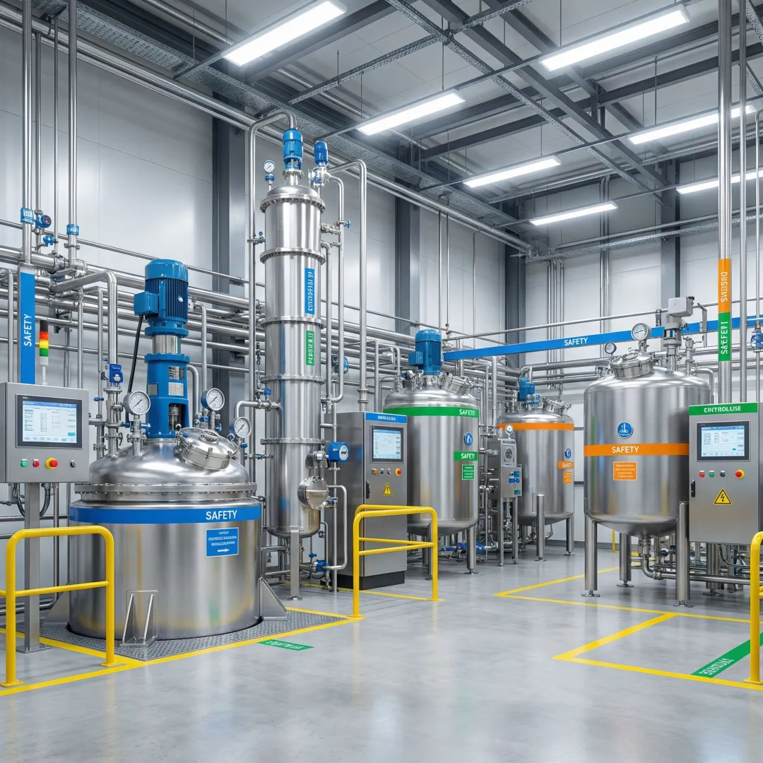 Chemical processing equipment with automated control systems and safety instrumentation