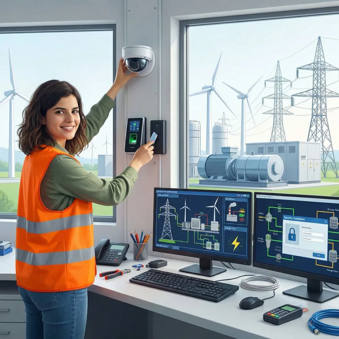 Security system installation at power generation facility