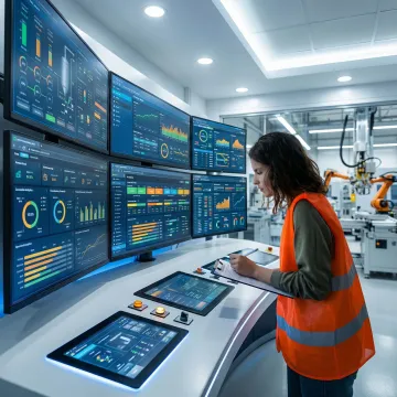 Advanced industrial process control system monitoring manufacturing operations