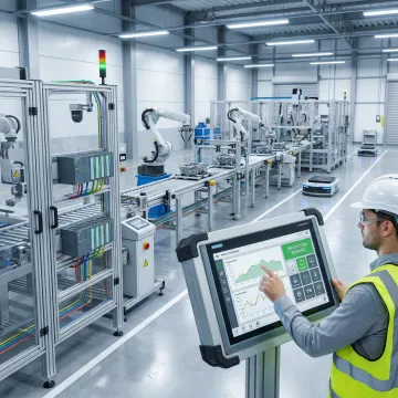 Integrated industrial control system with HMI interface and automated equipment