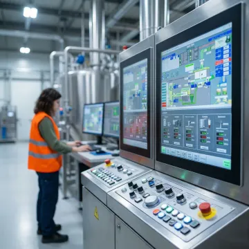 Advanced PLC control panel in Alabama industrial manufacturing facility