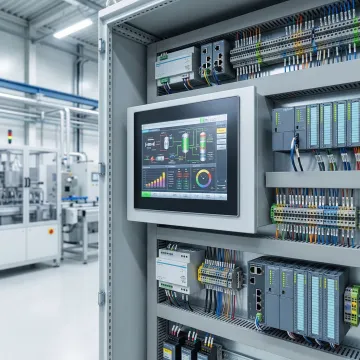 Advanced PLC control panel in North Carolina manufacturing facility