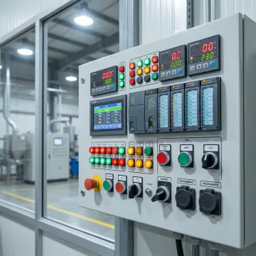 Modern PLC control panel in Florida manufacturing facility