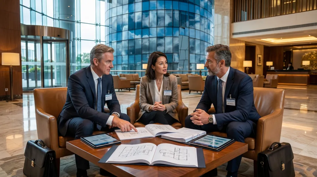 Latitude Asset Management advisory team conducting hotel operational due diligence site review