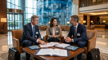 Latitude Asset Management advisory team conducting hotel operational due diligence site review