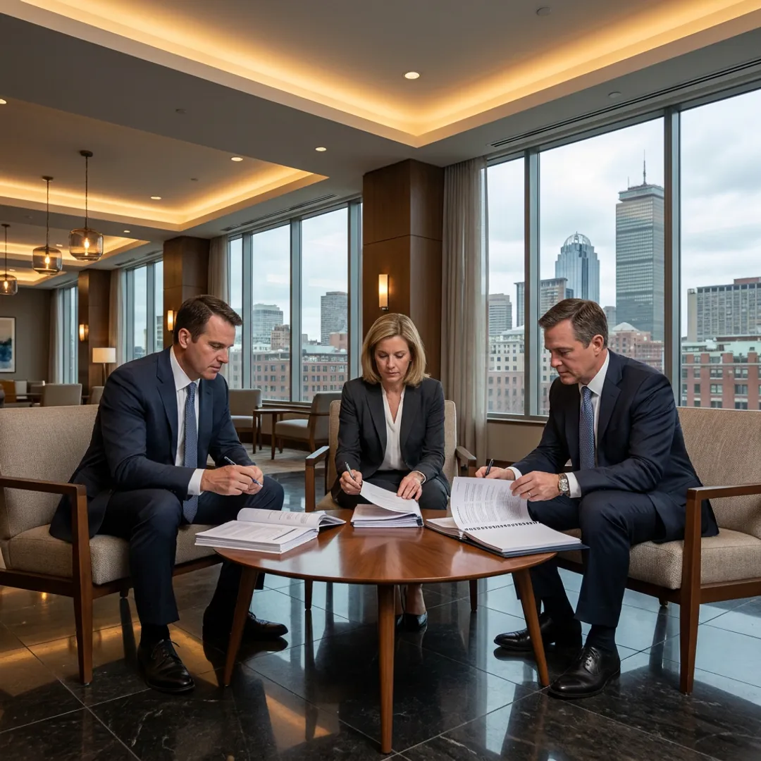 Boston hospitality consultants reviewing hotel investment strategy