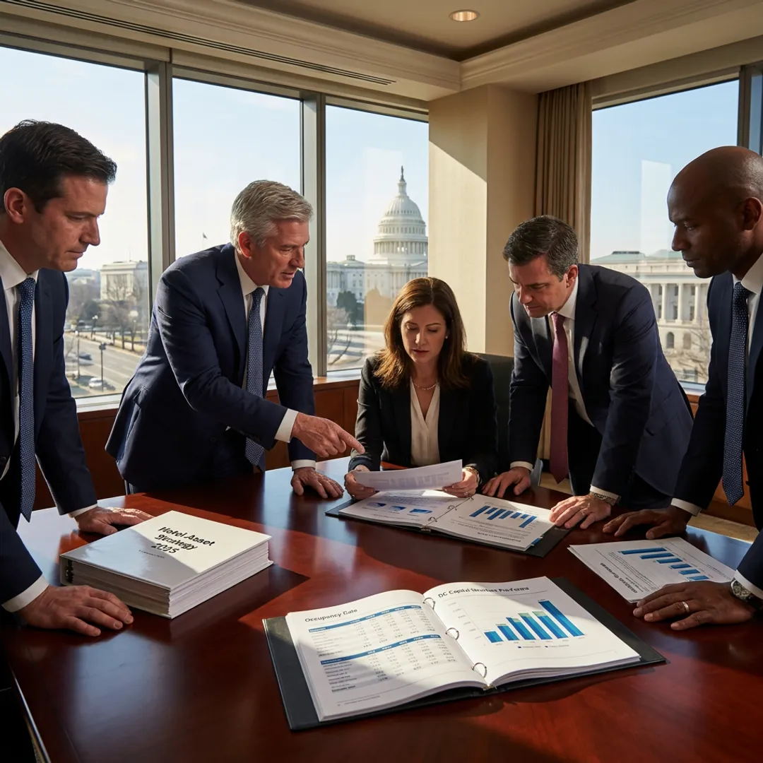 Hospitality consulting meeting for hotel investors in DC