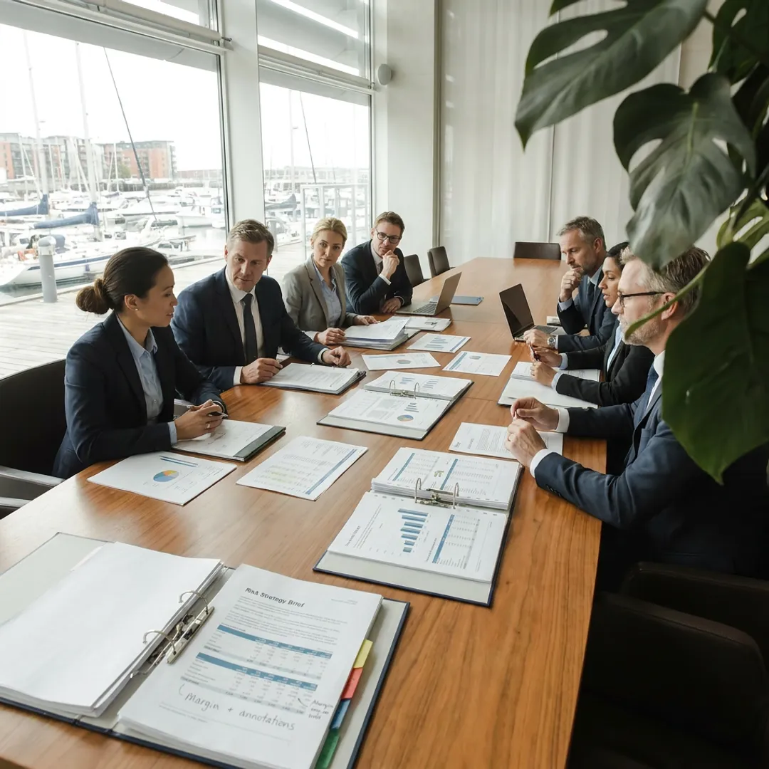 Hospitality advisors reviewing hotel risk strategy