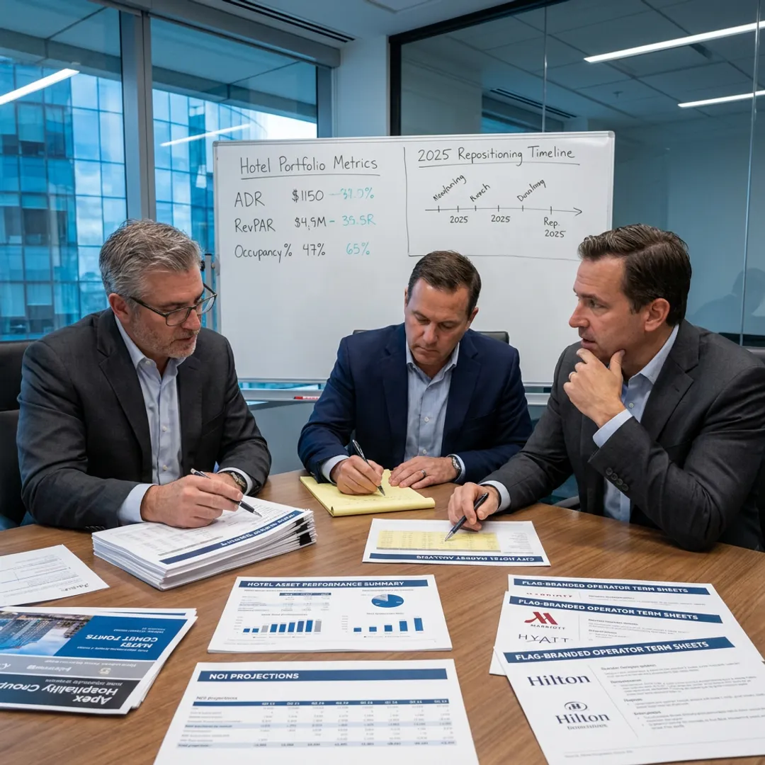 Hotel owner advisory consultants reviewing investment strategy