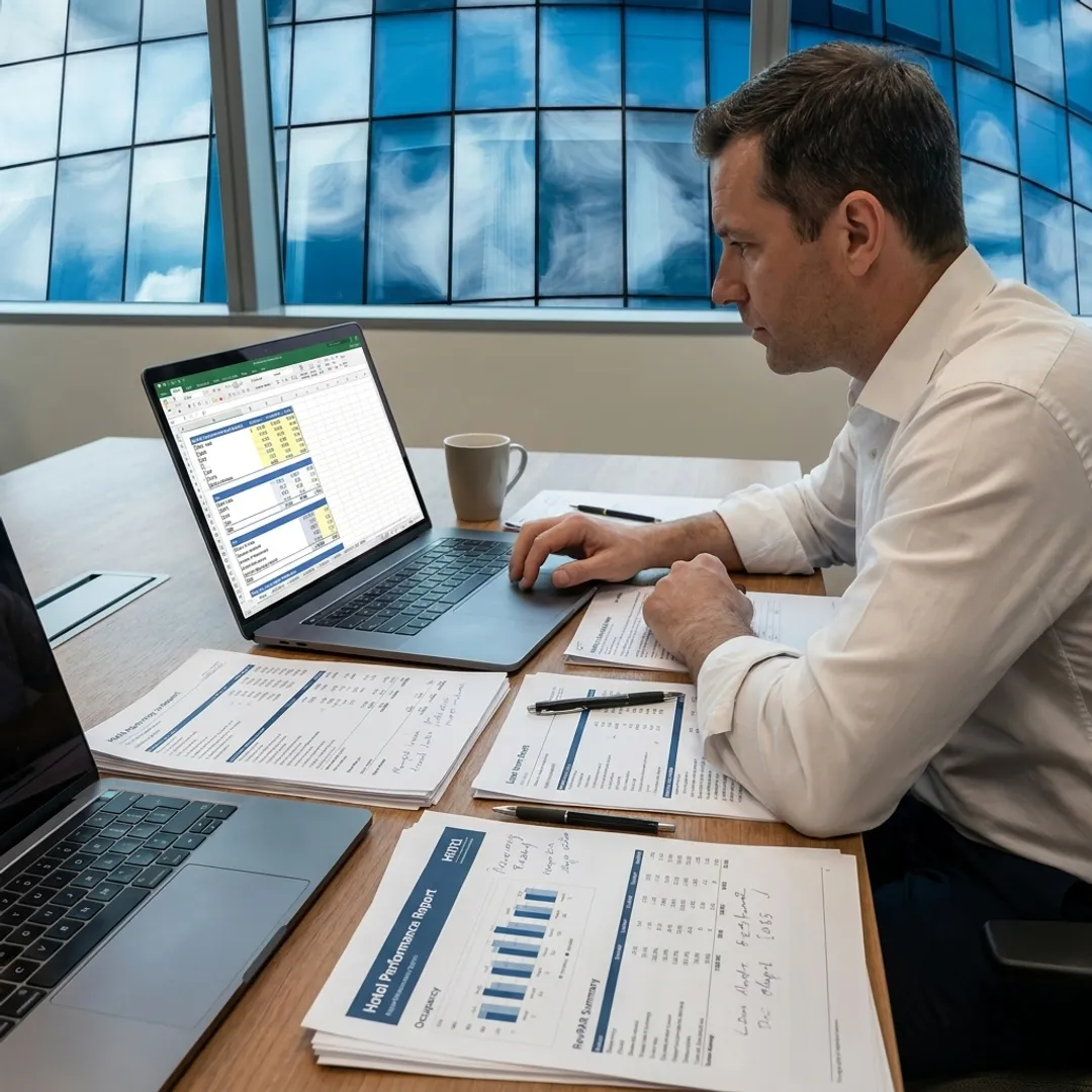 Analyst building CMBS underwriting model