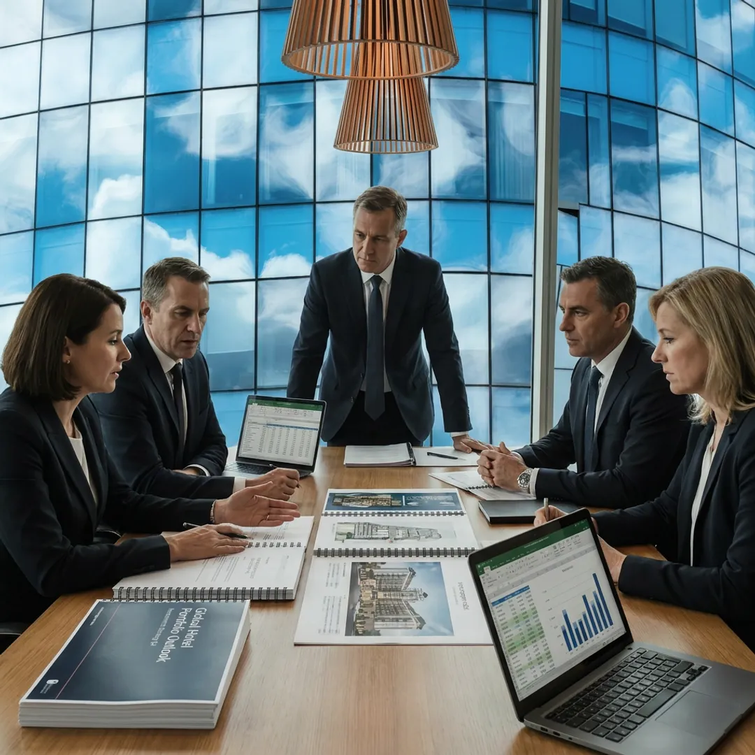 Advisors reviewing hotel investment strategy