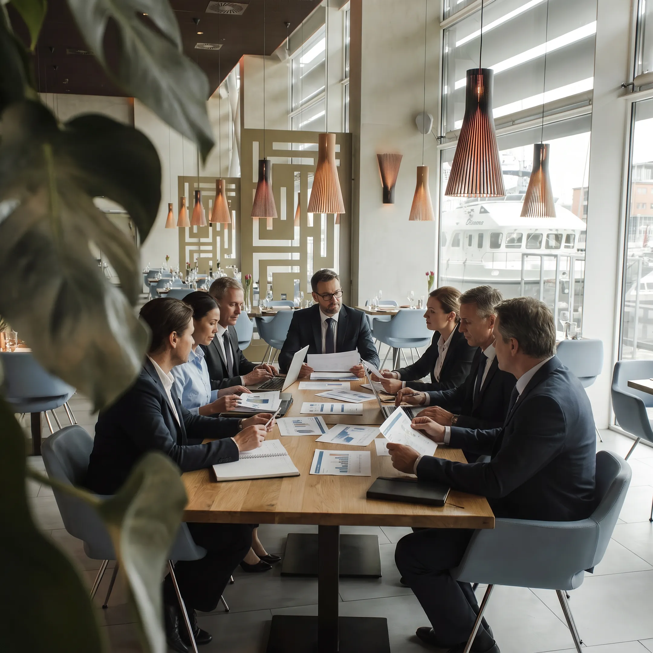 Hotel consultants discussing an investment strategy