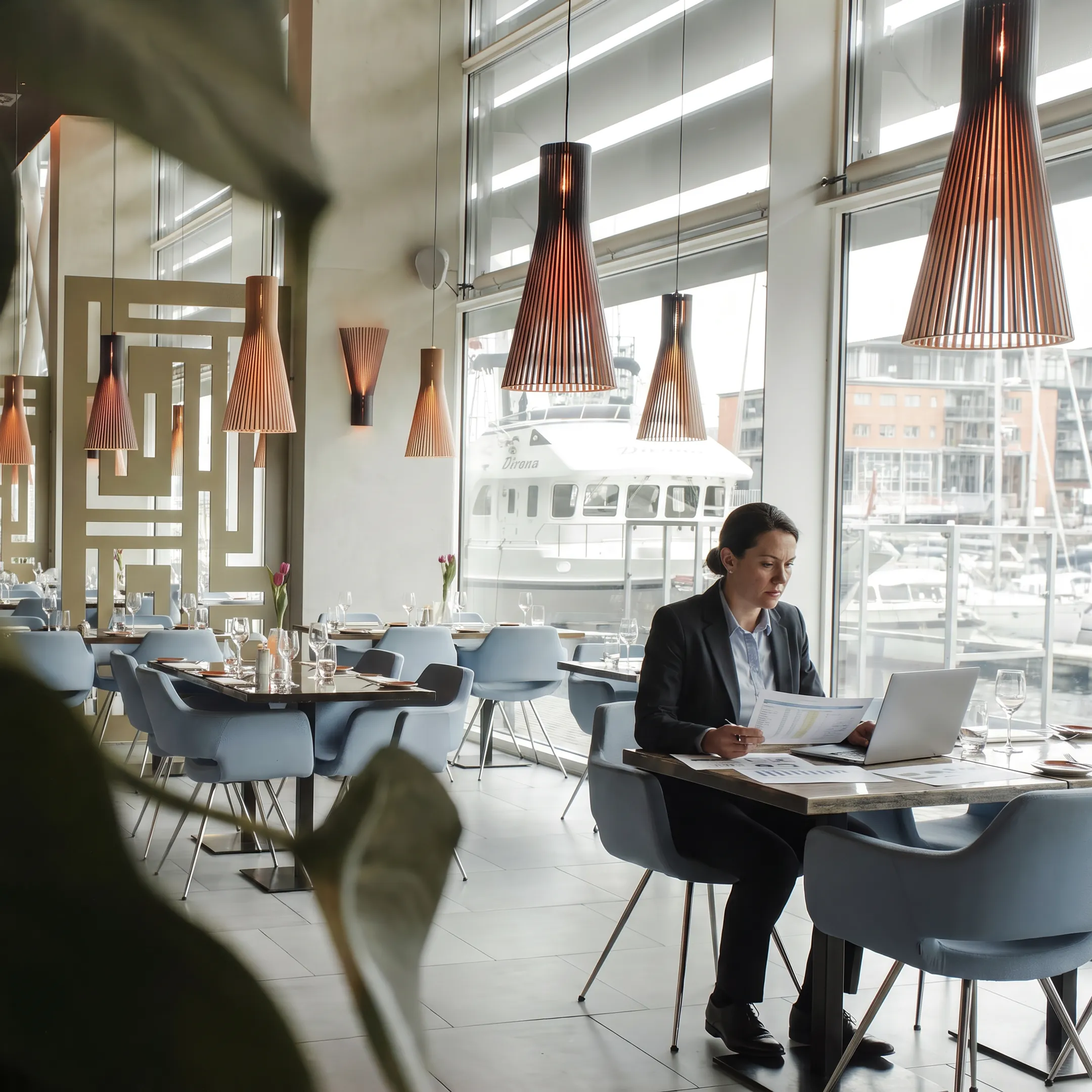 Advisor analyzing hotel investment performance