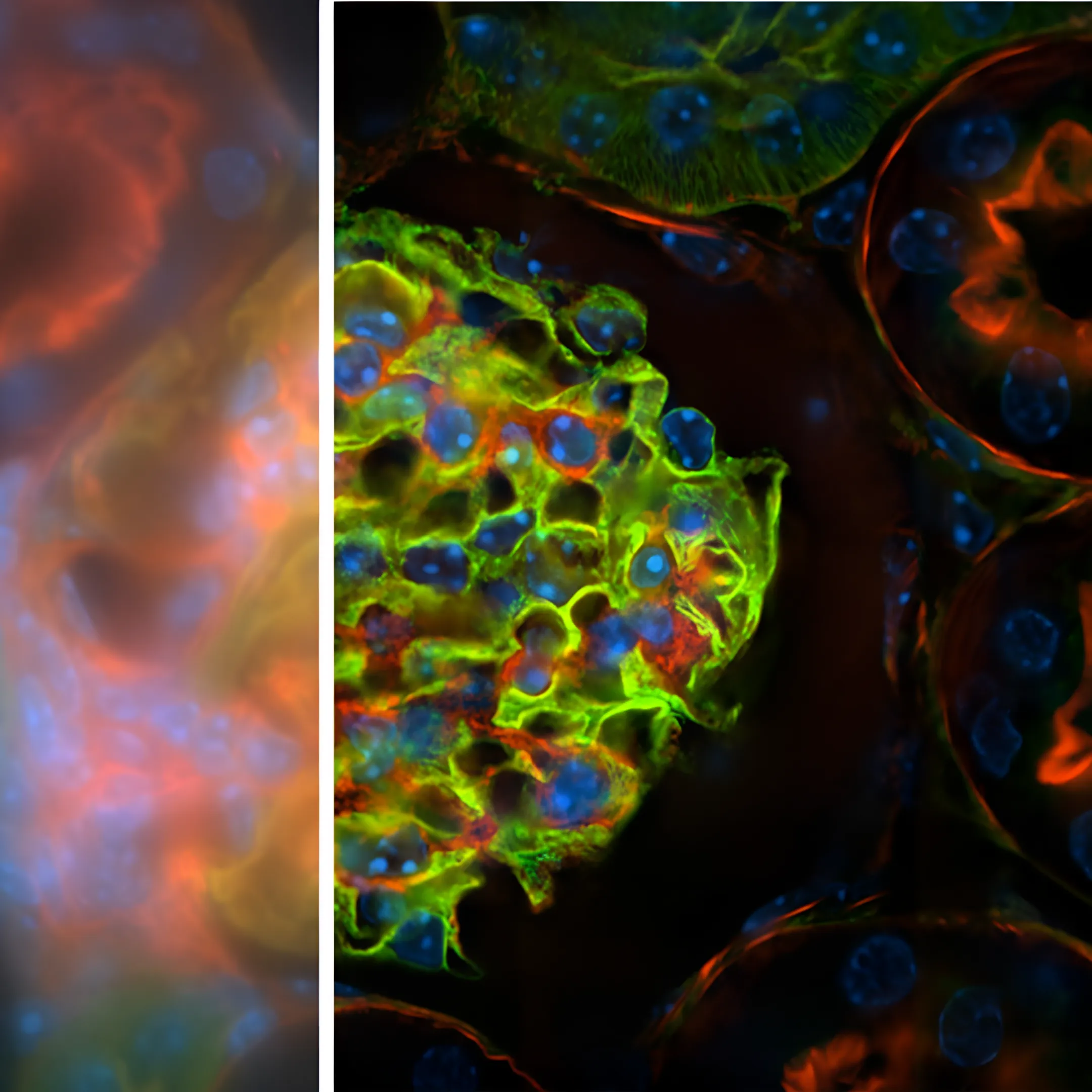 Targeted cells selected on a digital tissue image