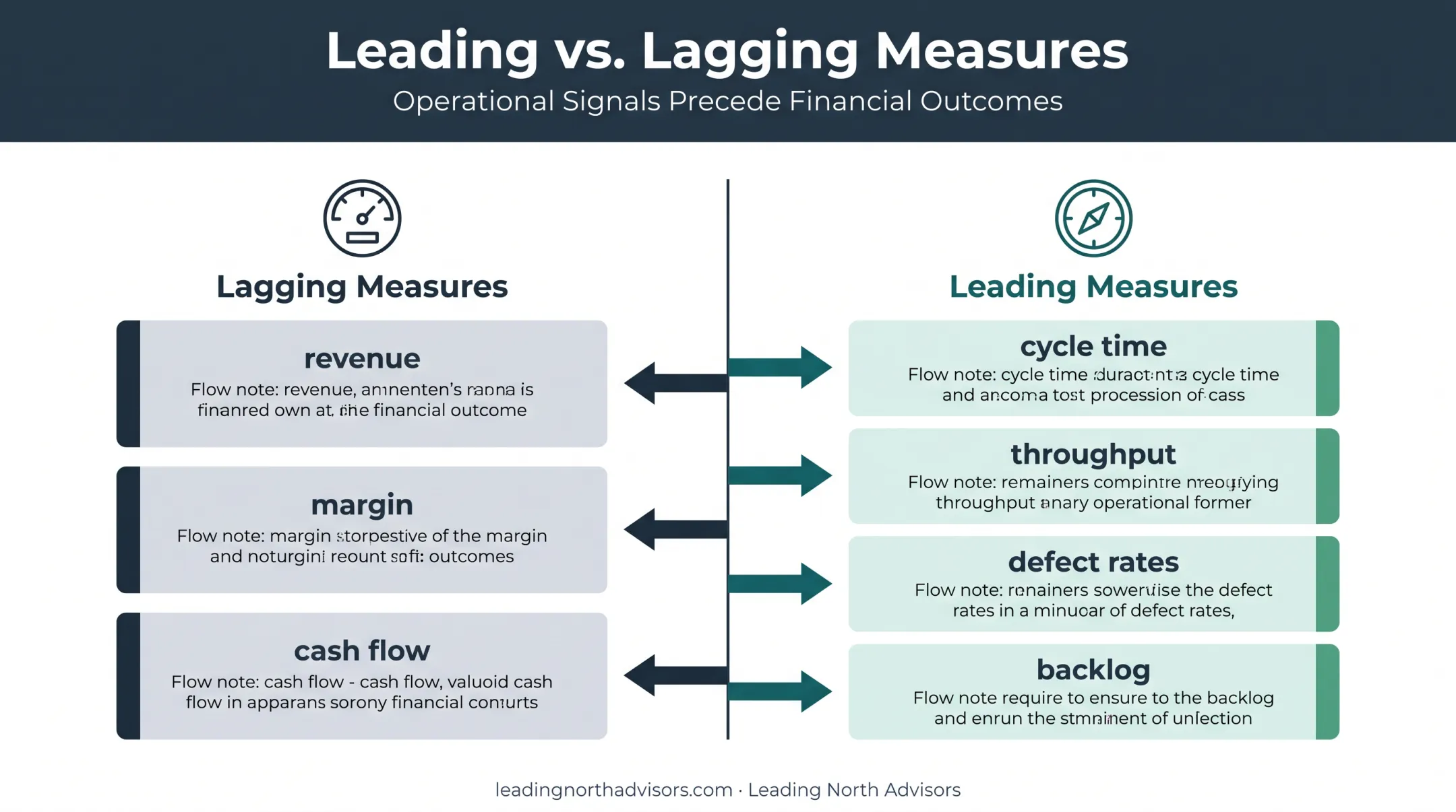 Leading and lagging turnaround recovery indicators comparison