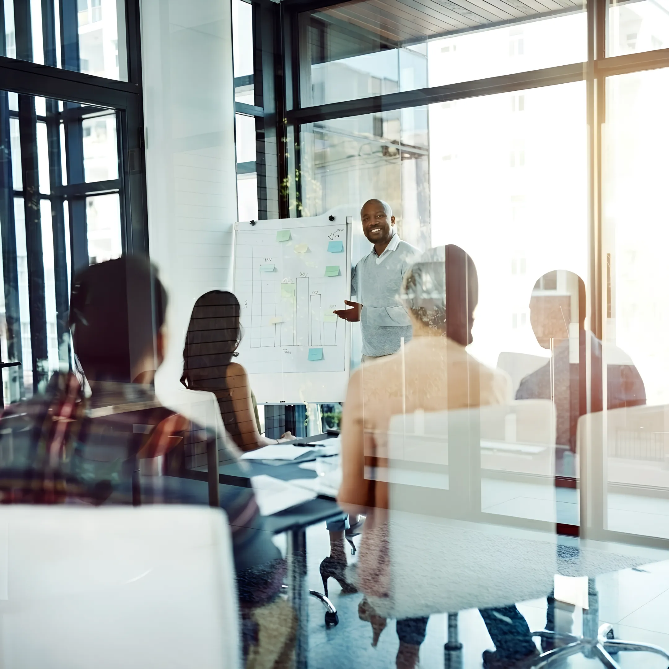 Instructor leading a virtual corporate training workshop.