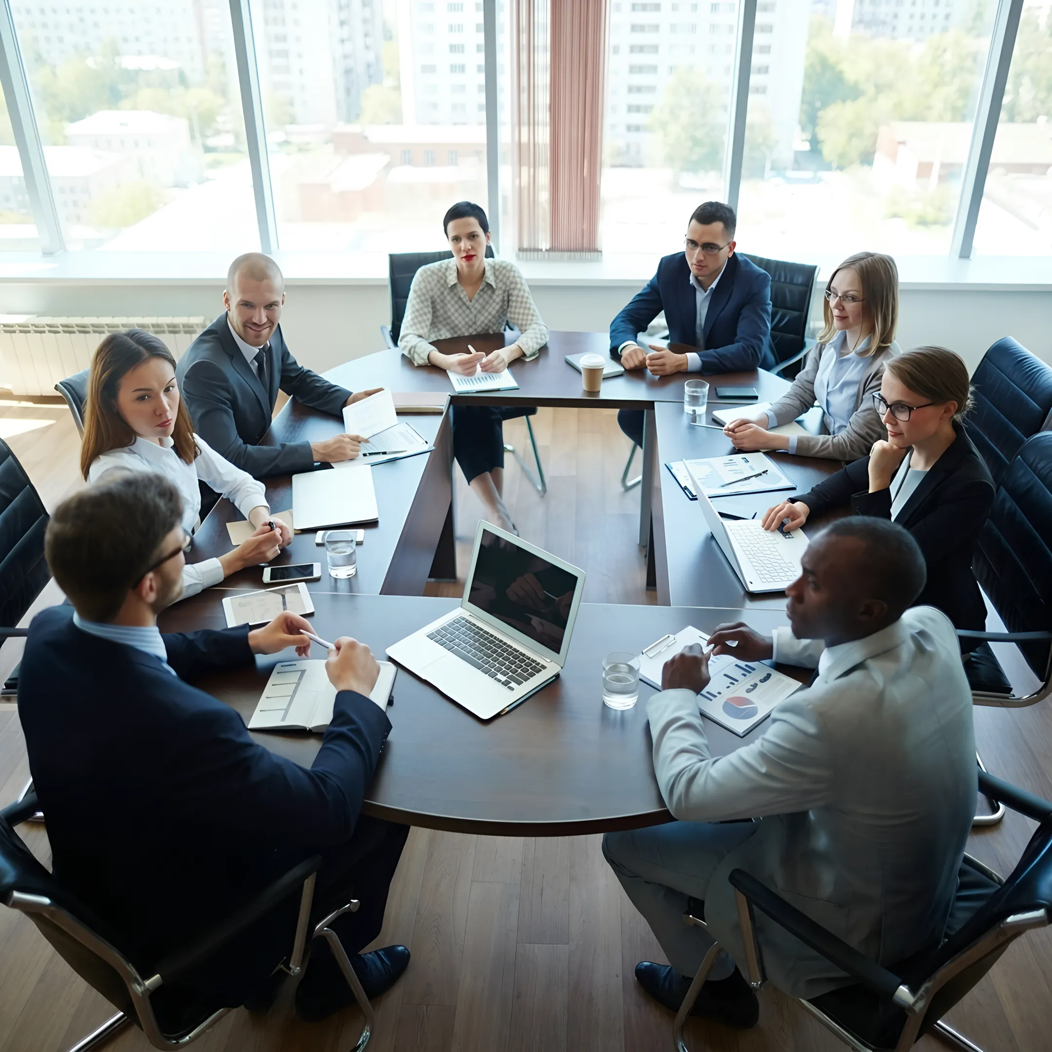 Operations team analyzing process workflow metrics on a display screen