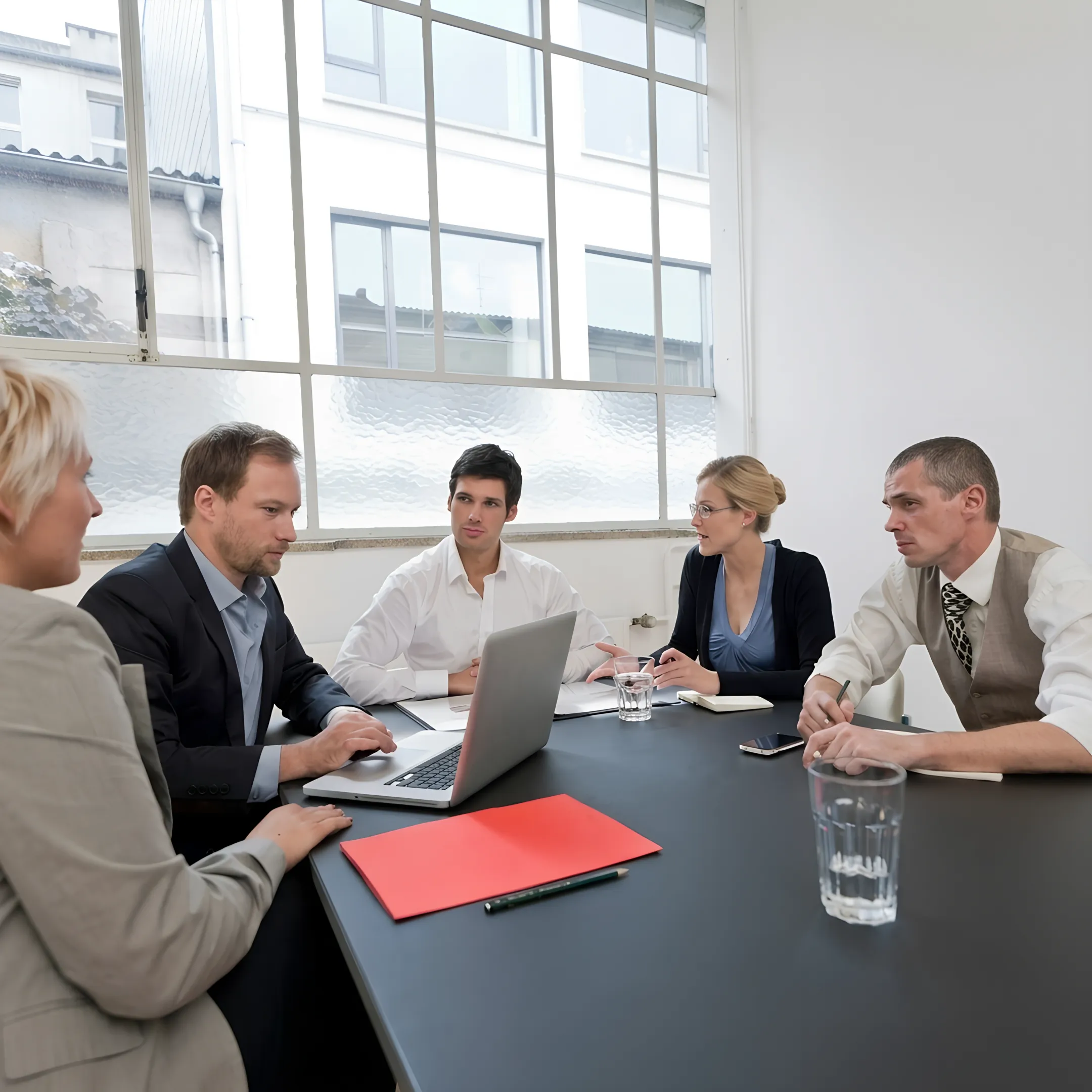Executive leadership receiving strategic coaching in a boardroom