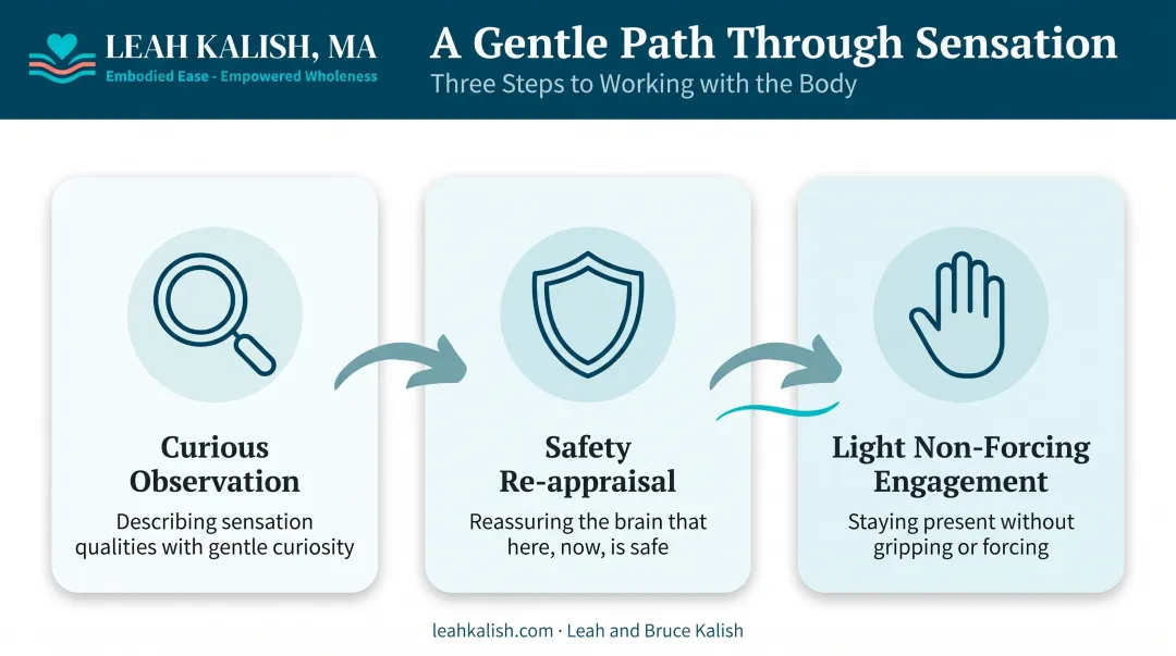 Three-step somatic tracking process from observation to engagement