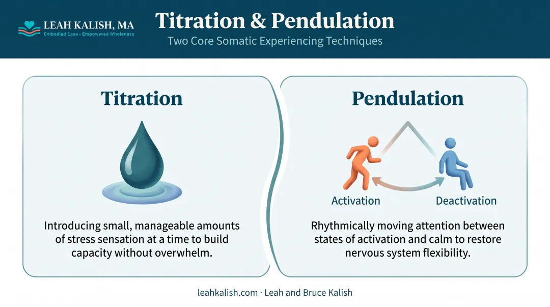 Titration and pendulation techniques for processing nervous system activation safely
