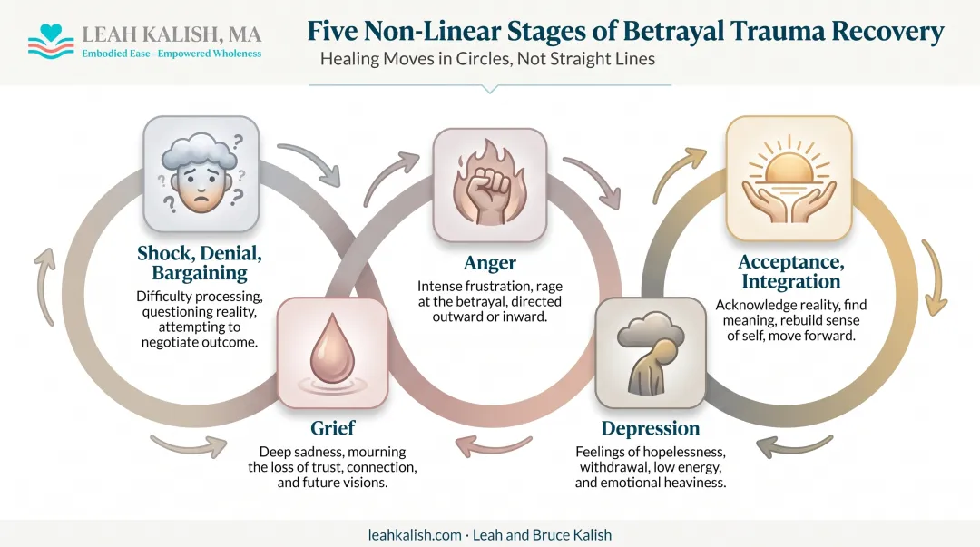 Five stages of betrayal trauma healing journey timeline