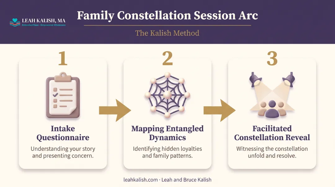 Family Constellation session process from intake to facilitated mapping