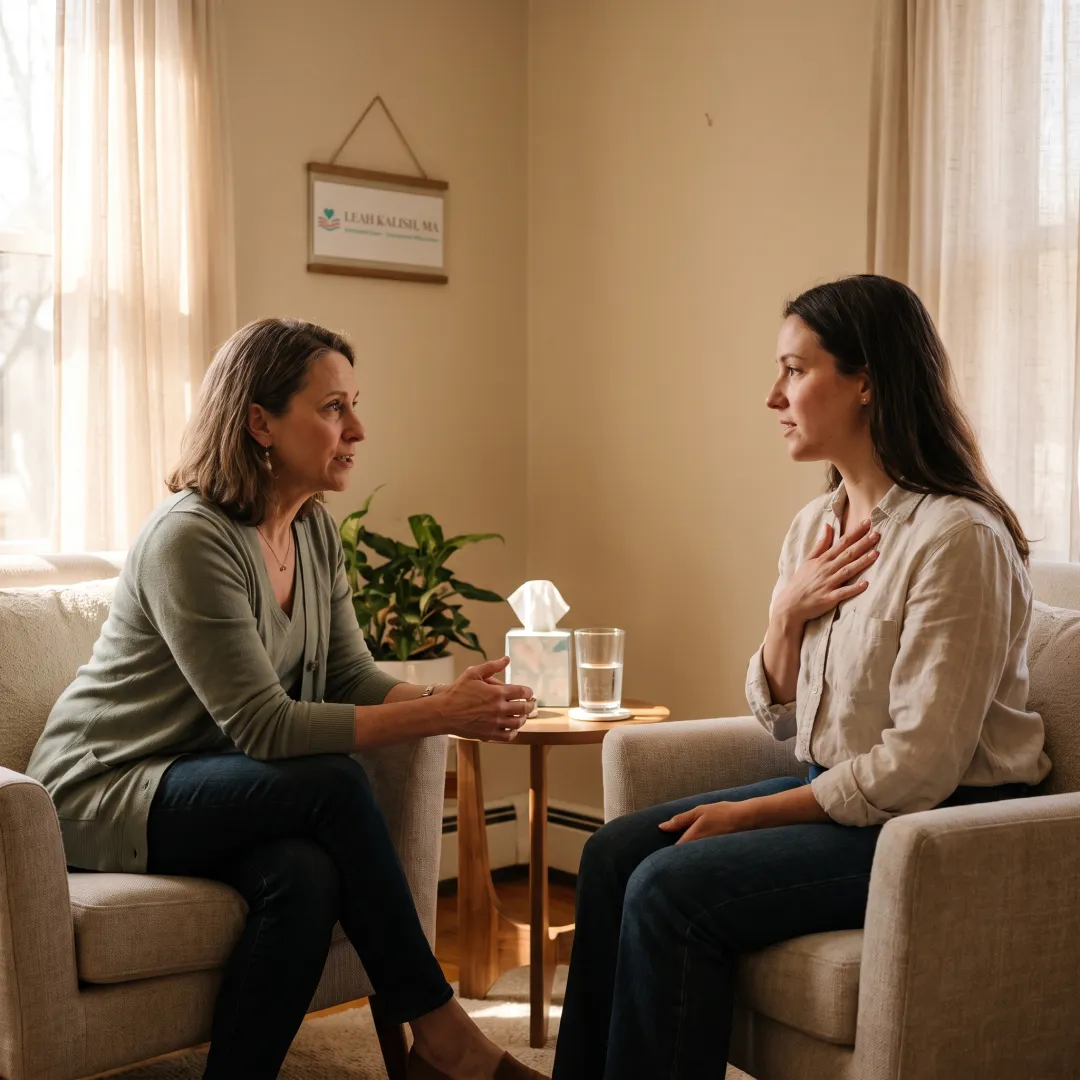 Practitioner and client discussing body-based healing
