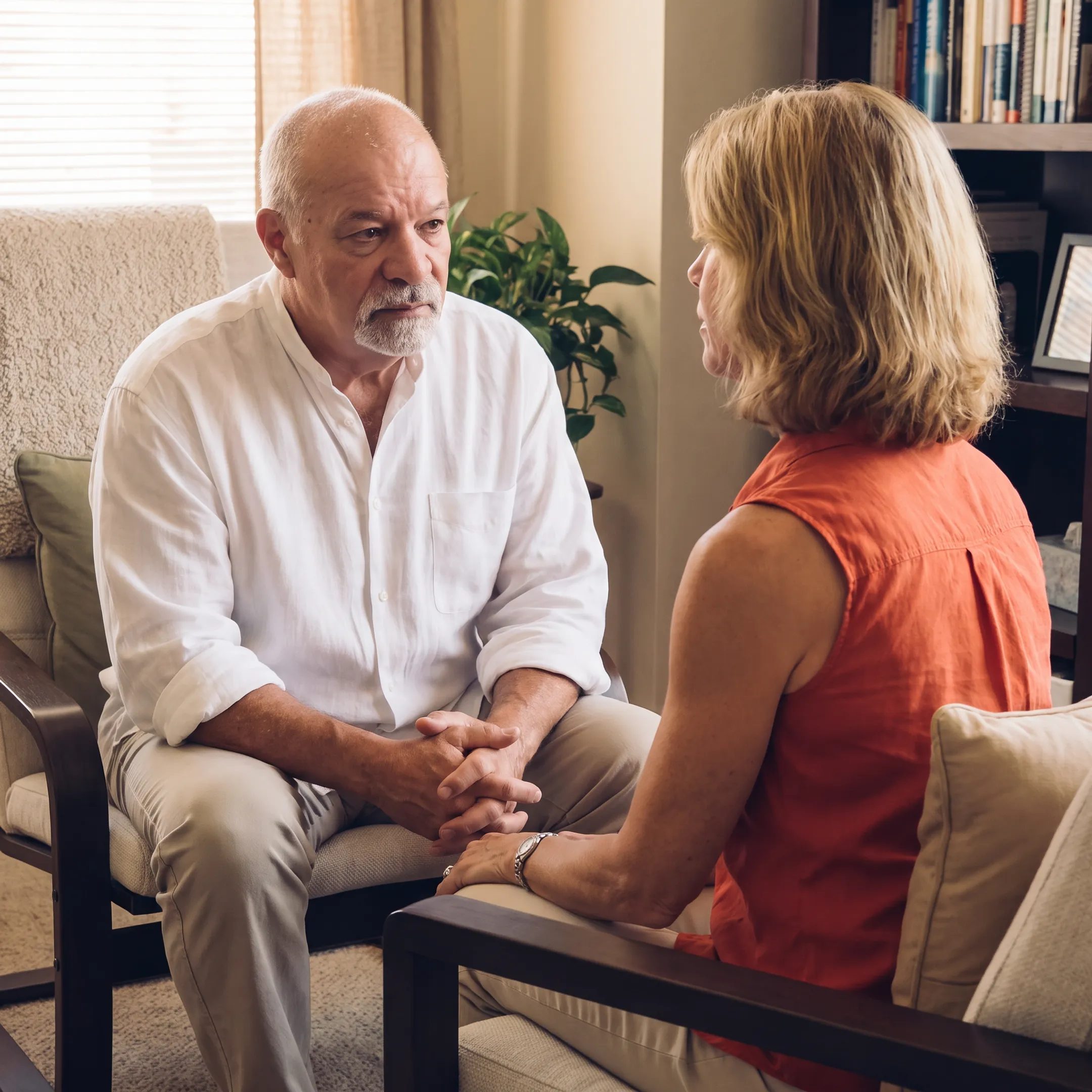 Holistic therapist supporting emotional healing