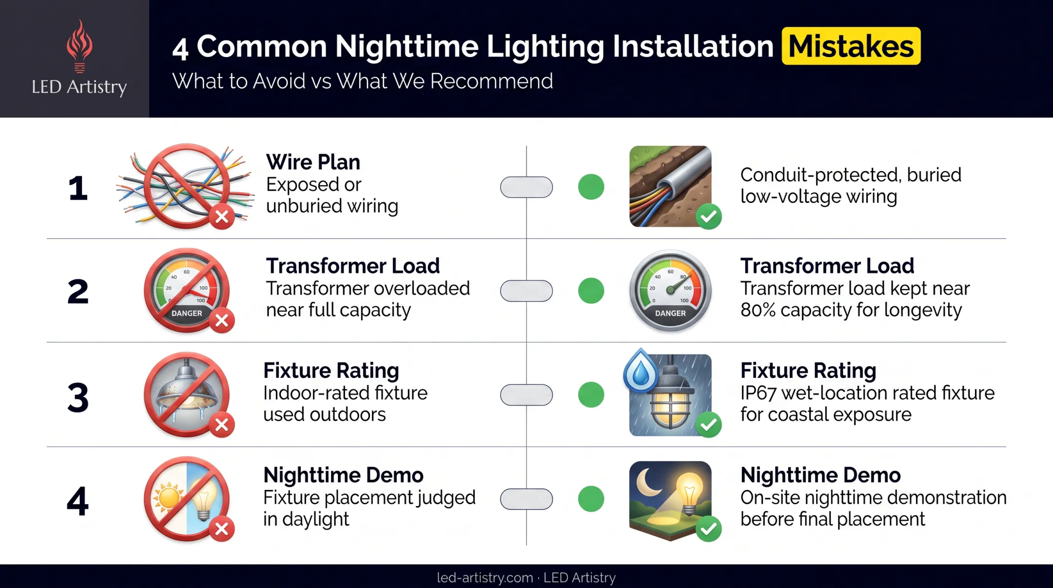 Four common gazebo lighting installation mistakes and fixes checklist