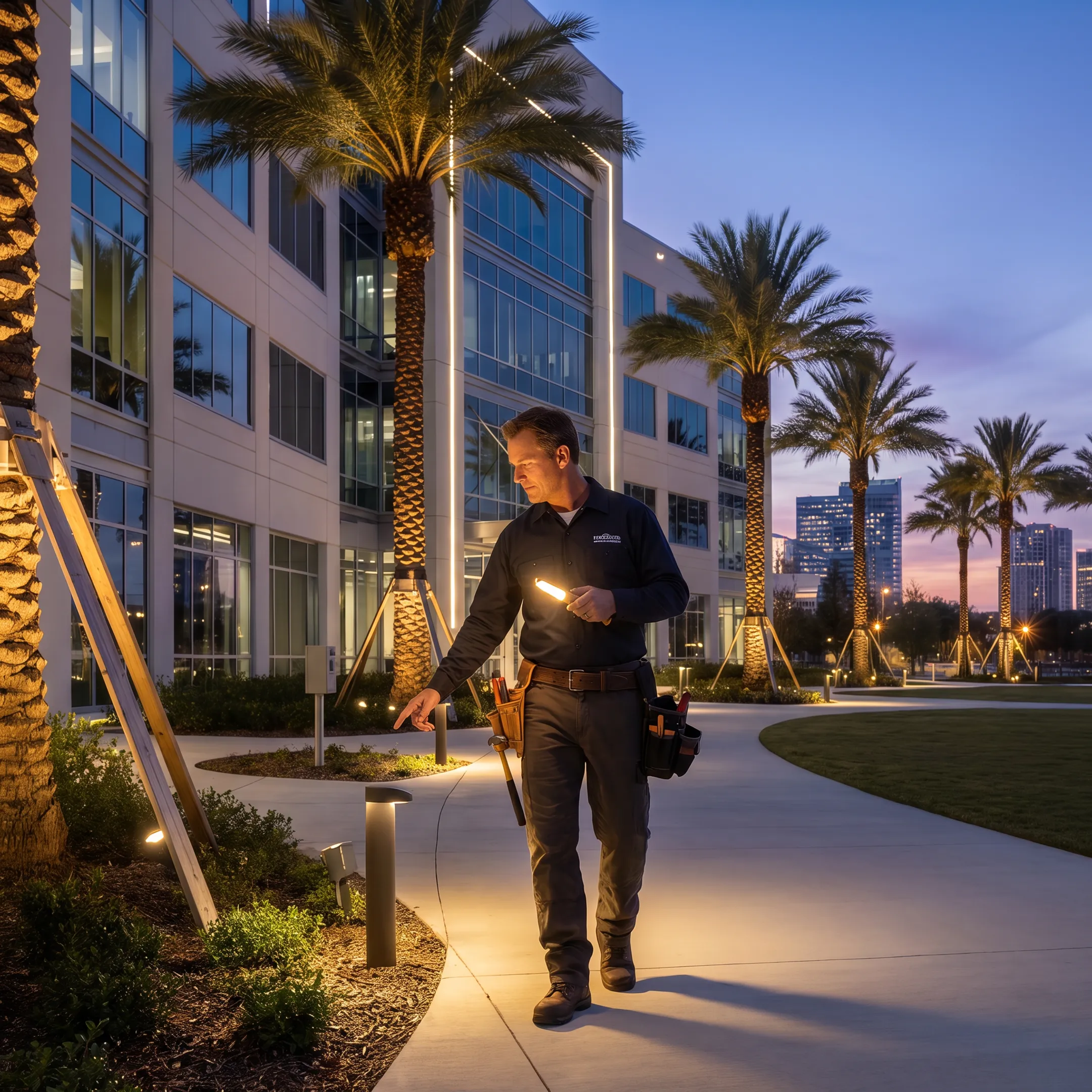 Lighting designer planning a commercial LED retrofit