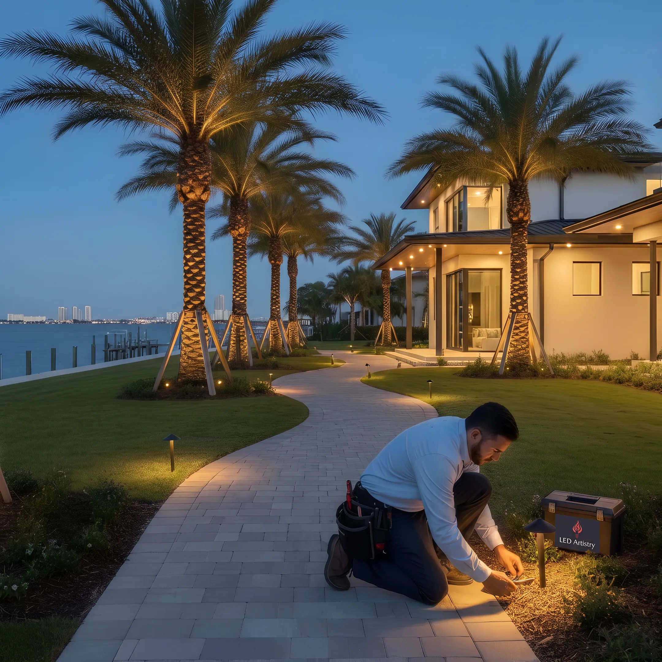 Designer positioning landscape lighting fixture