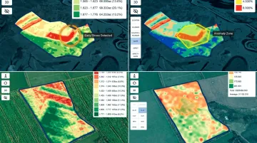 AI crop health monitoring system detecting early disease signs in field imagery