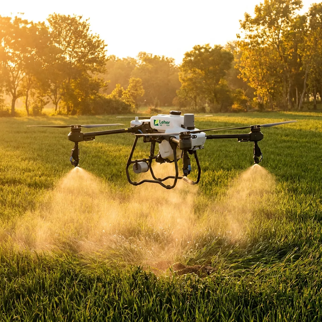 25L agriculture spraying drone over crop field