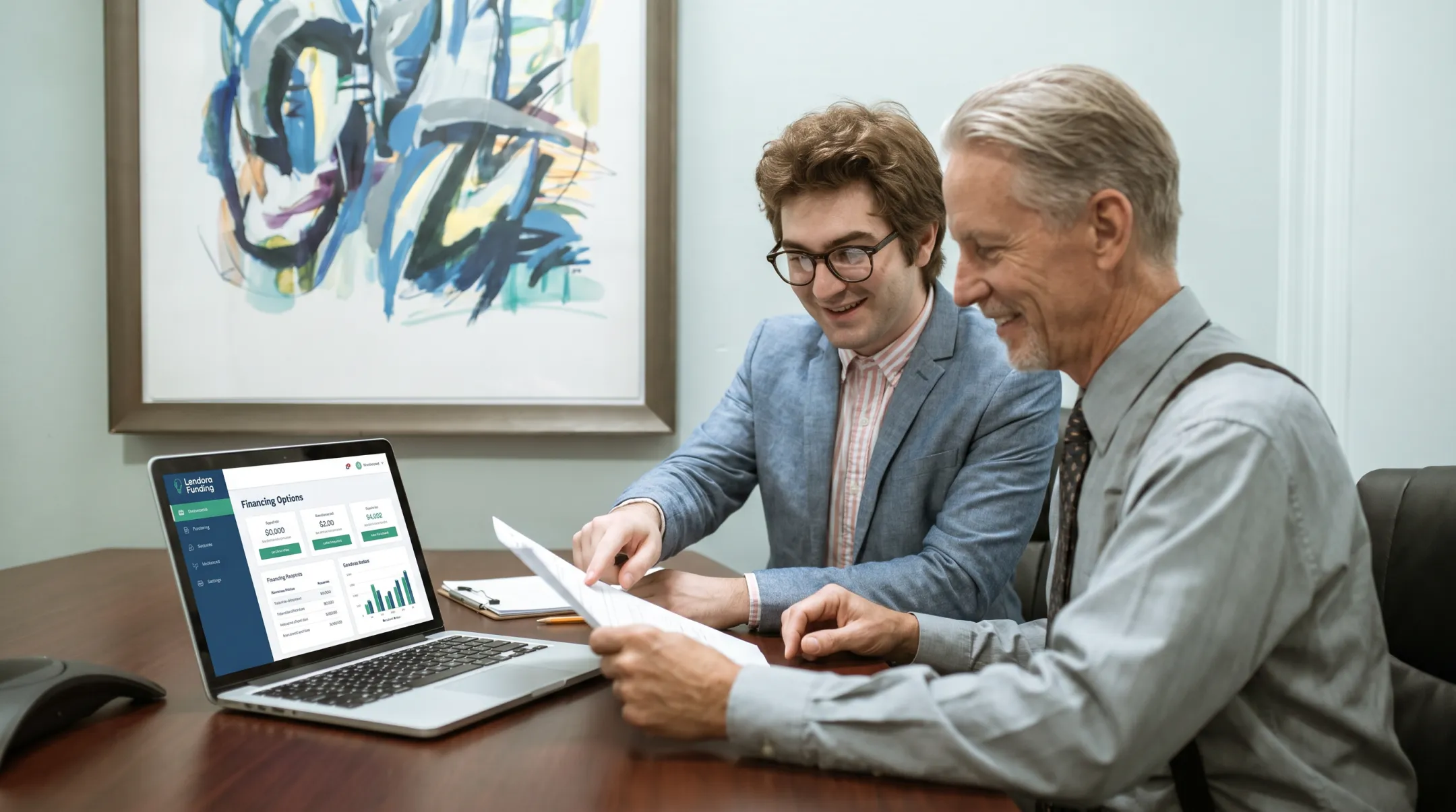 Lendora Funding specialist reviewing alternative financing options with client
