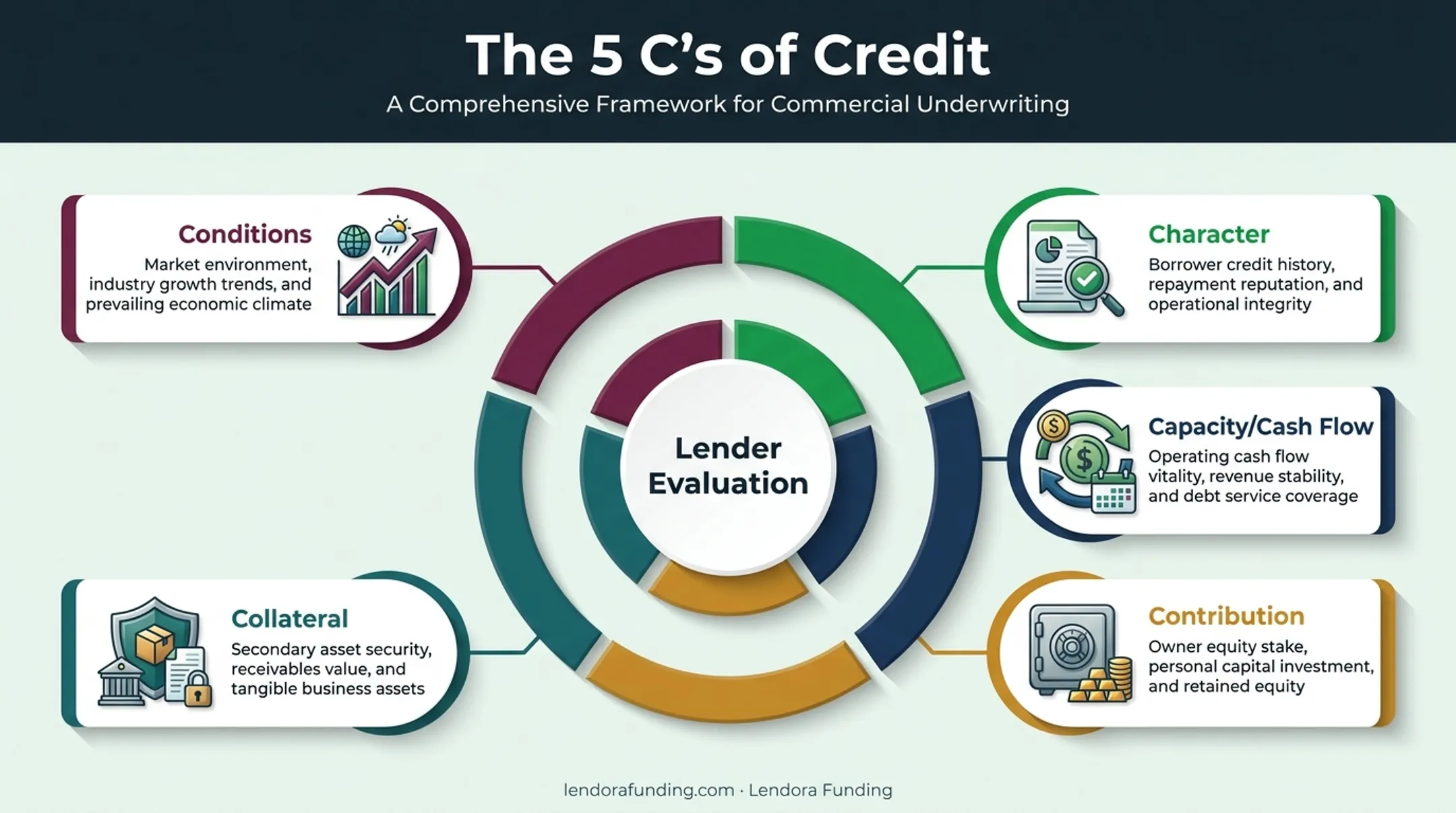 5 Cs of credit evaluation criteria for startup lenders