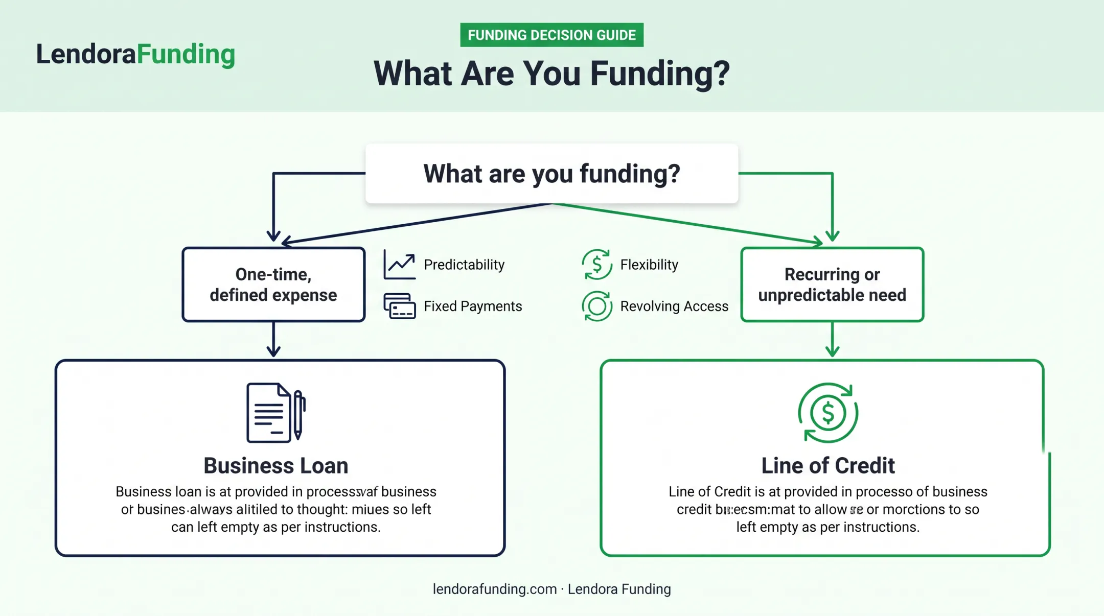 Decision framework for choosing a business loan versus line of credit