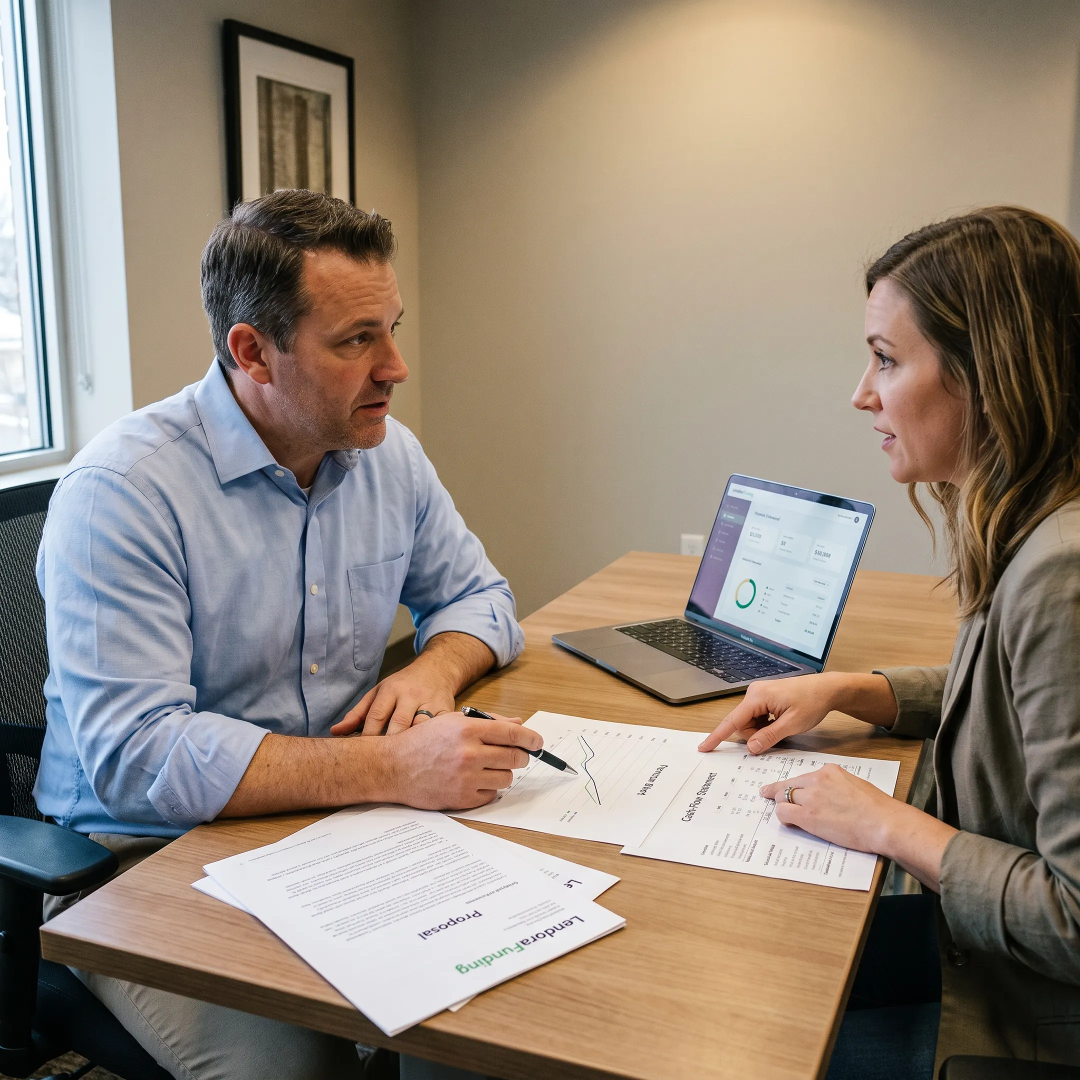 Funding specialist advising a business owner