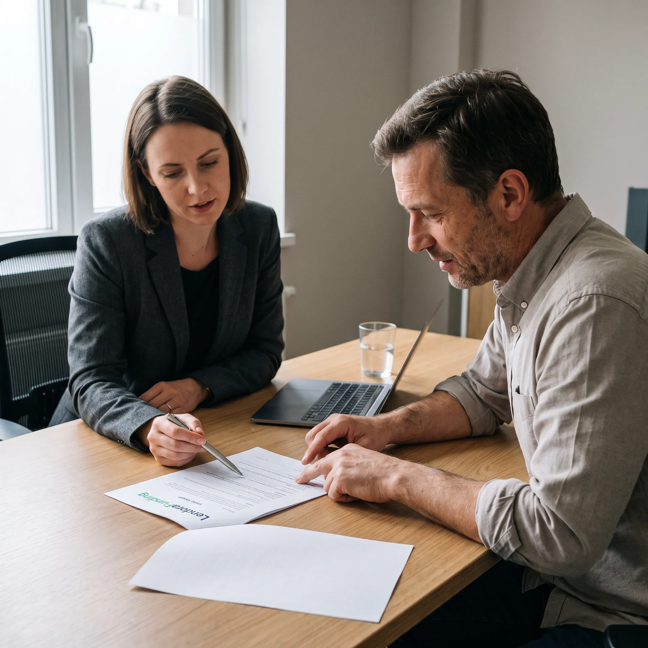 Funding specialist guiding a business owner