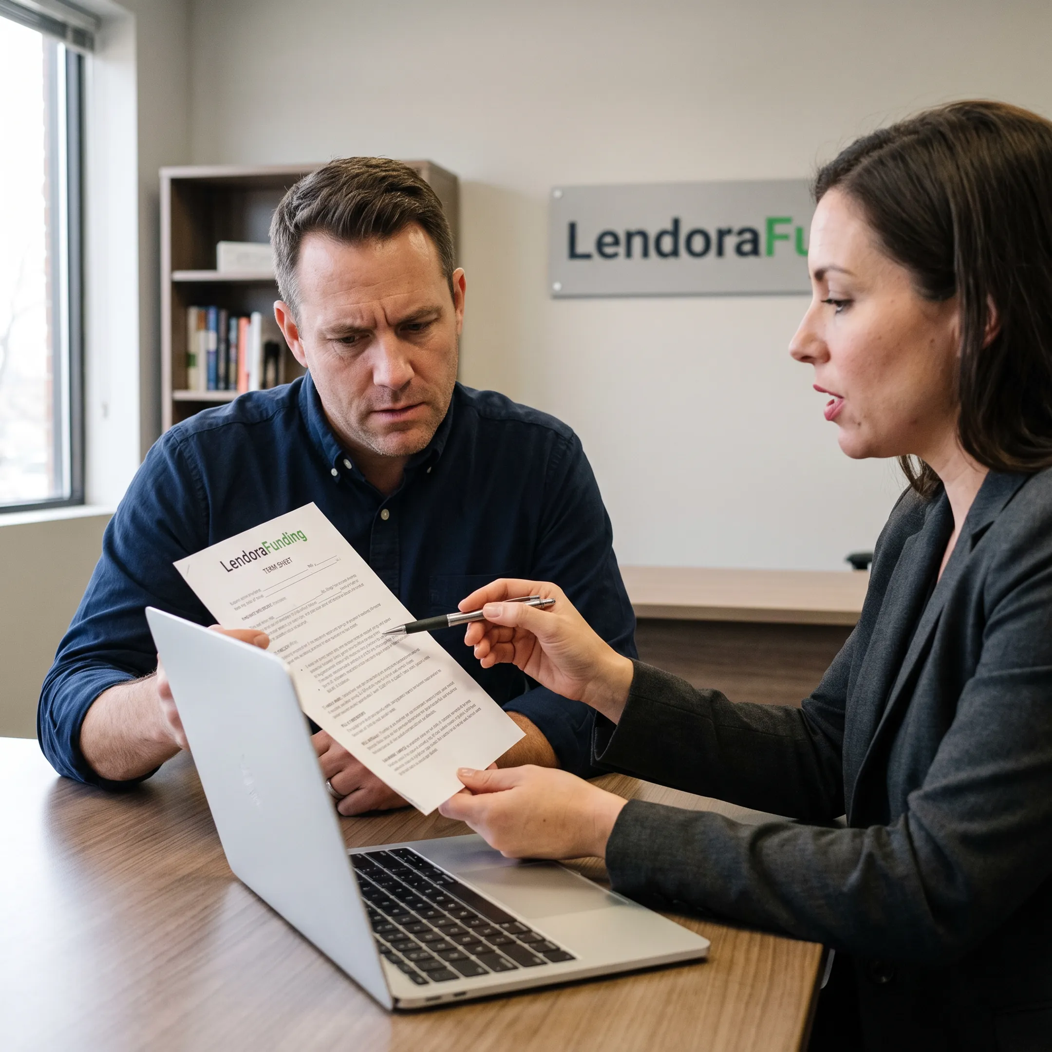 Business owner reviewing flexible credit options