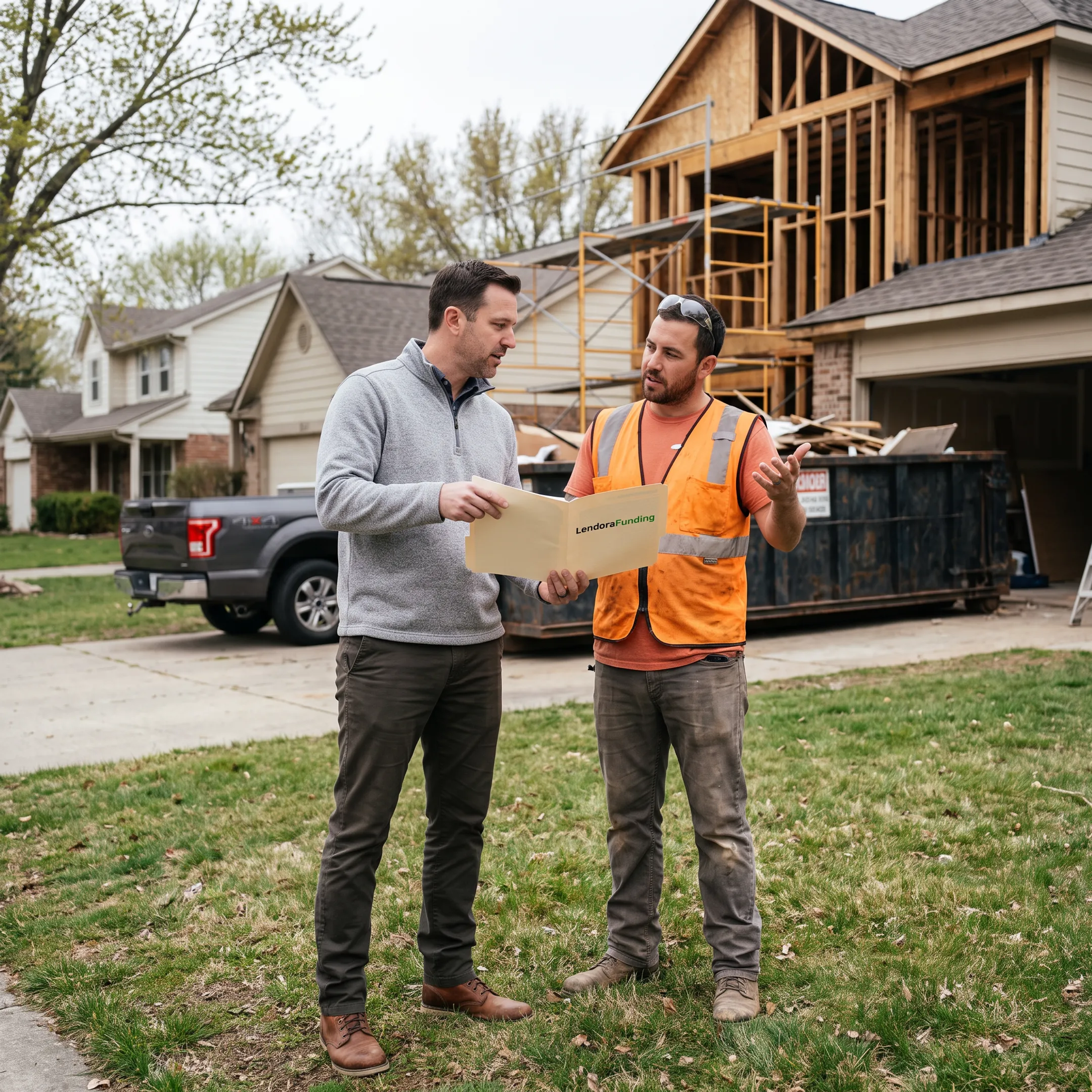 Real estate investor reviewing a renovation property