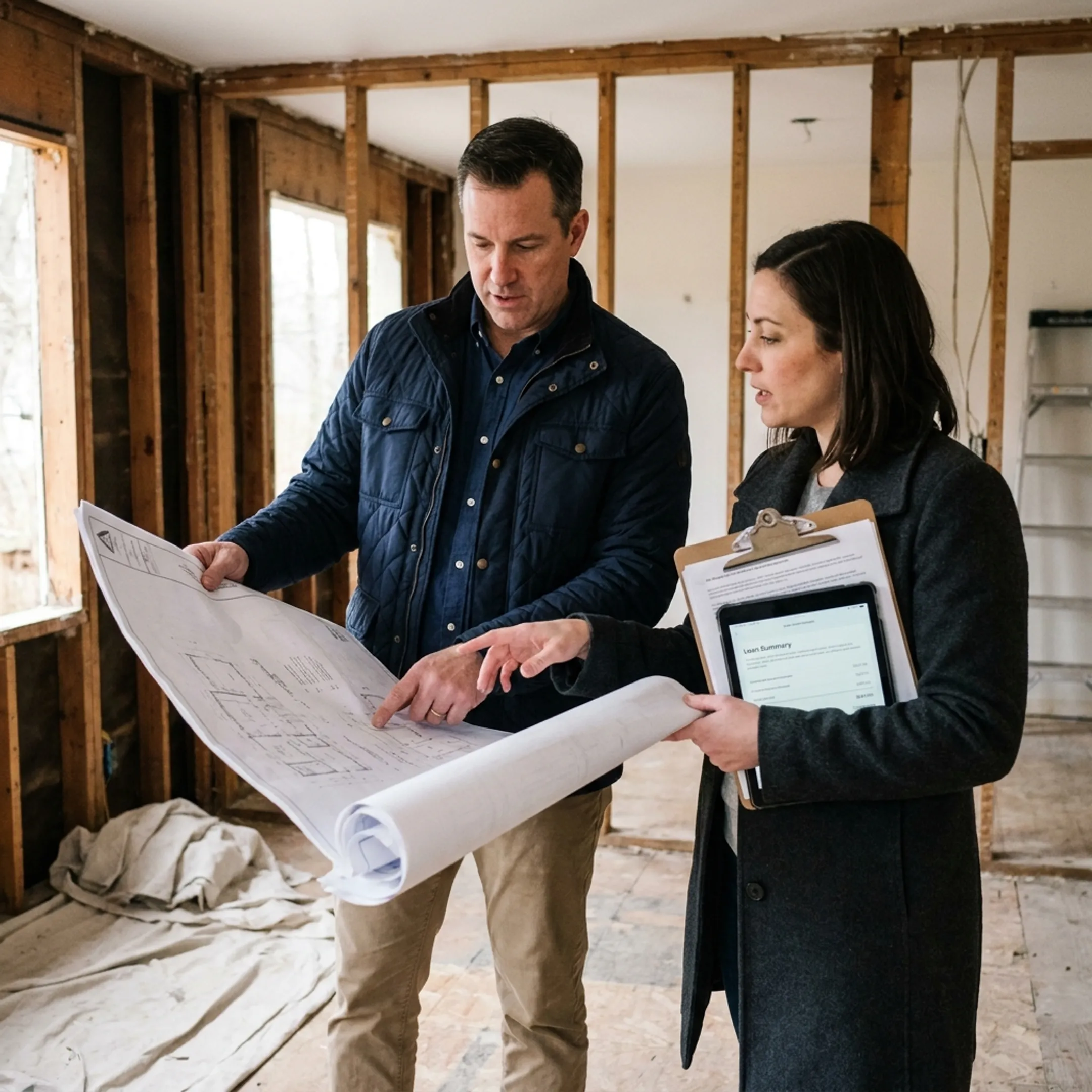 Real estate investor assessing a Connecticut renovation property