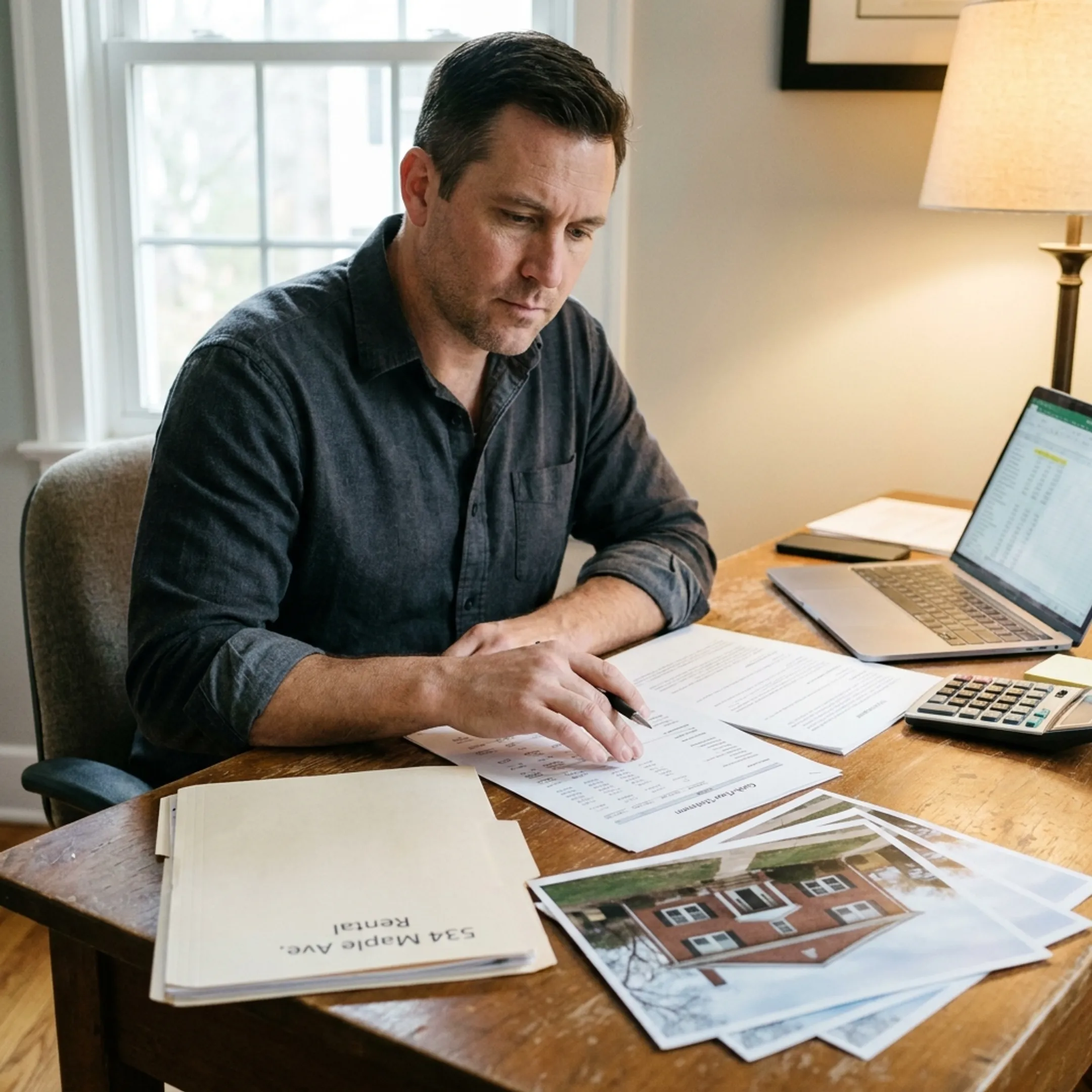 Illinois real estate investor reviewing rental property loan options