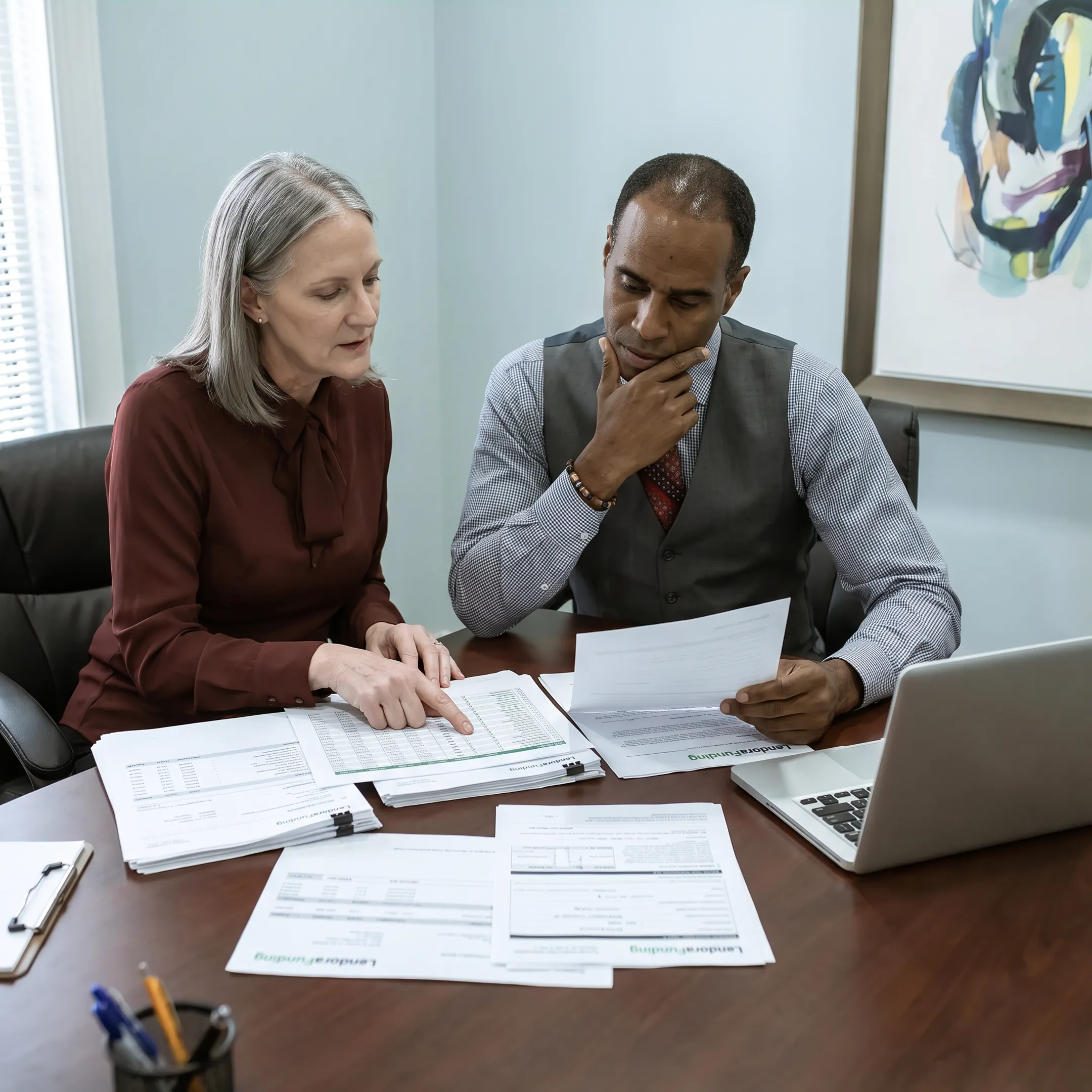 Funding specialist discussing business financing