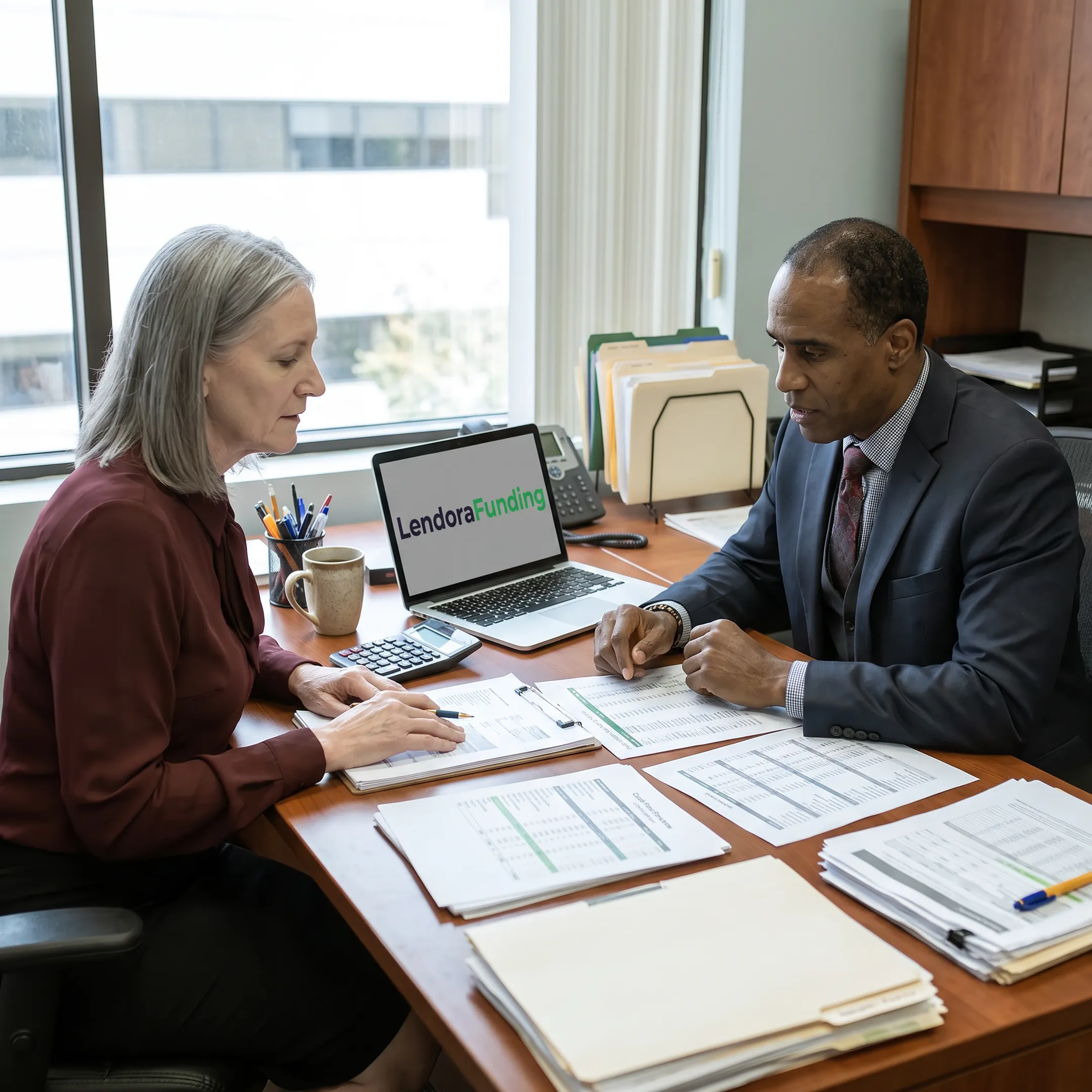 Business owner reviewing working capital financing